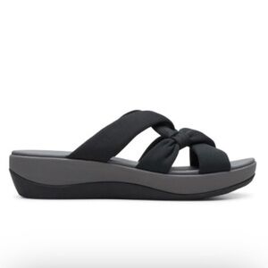CLOUDSTEPPERS by Clarks Arla Rae Slides Slip On Sandals Black Size 10